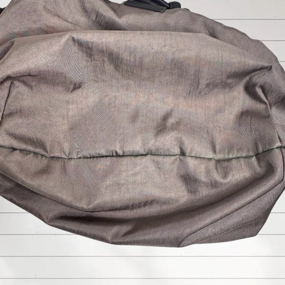 Sequoia Paris Bag Taupe Nylon Brown Leather Hobo Shoulder Purse Knot - Picture 6 of 9